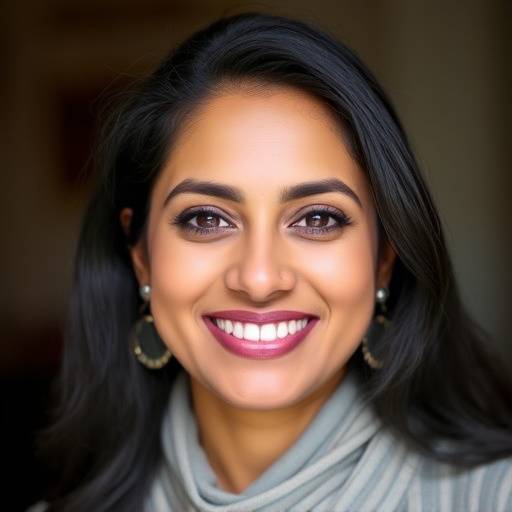 Anya Sharma, Founder and Lead Wellness Consultant, smiling warmly