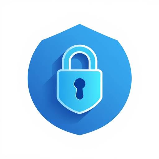 Icon representing data security with a lock and shield.